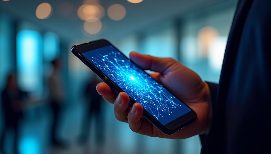 Иллюстрация интеграции искусственного интеллекта в мобильные устройства